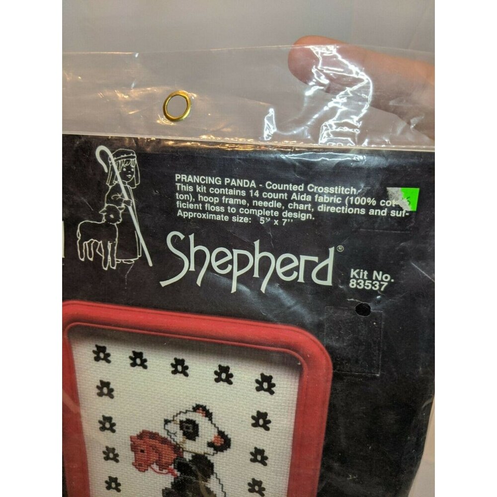 Good Shepherd Prancing Panda 83537 DMC Floss with Frame - Picture 3 of 5